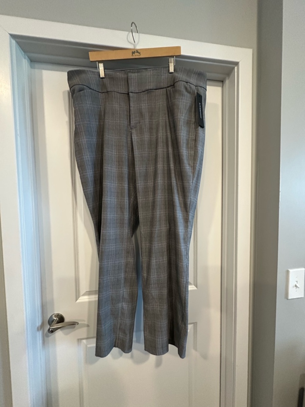 Liverpool Women's Gray Plaid Boot Cut Pants